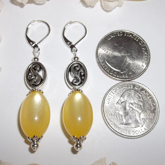 Yellow Statement Earrings Beaded Long Dangle Dangle Drop Fashion Accessory 4299 - Picture 2 of 6